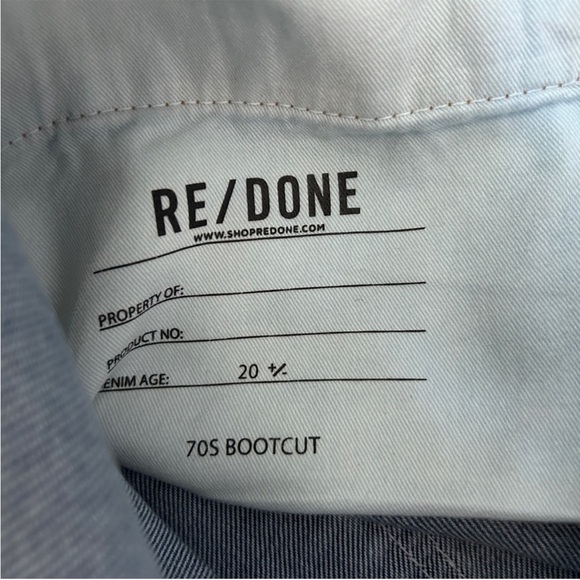 NWT Re/Done + Denim Village 70s Bootcut Jeans | 29 | Medium Fade Vintage Crease - Picture 12 of 14
